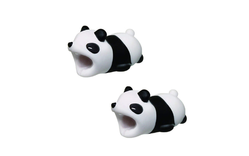 2pk iPhone Animal Biters Cable Protectors - Panda - Flashpopup.com