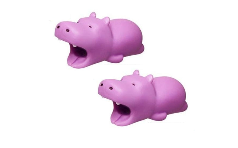 2pk iPhone Animal Biters Cable Protectors - Hippo - Flashpopup.com