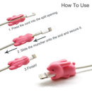 4pk iPhone Animal Biters Cable Protectors - PETS - Dog, Cat, Bunny, Pig - Flashpopup.com