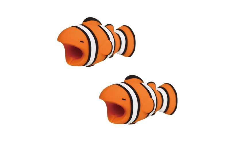2pk iPhone Animal Biters Cable Protectors - Clown Fish - Flashpopup.com