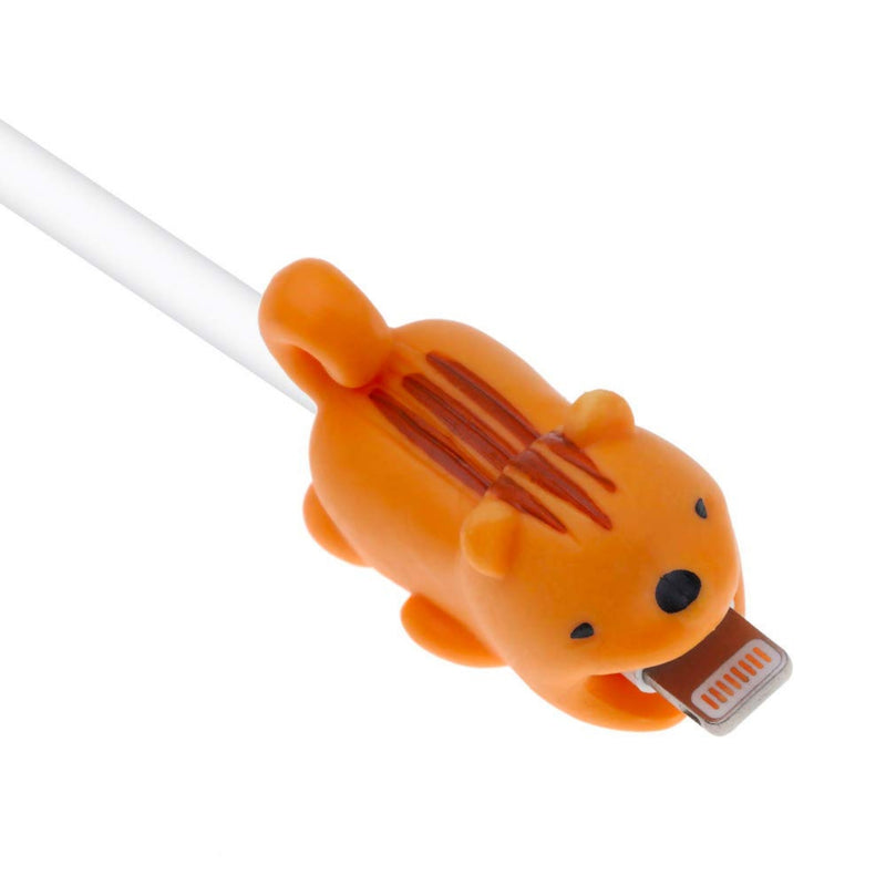 4pk iPhone Animal Biters Cable Protectors - RODENT - Mouse, Hedgehog, Squirrel, Racoon - Flashpopup.com