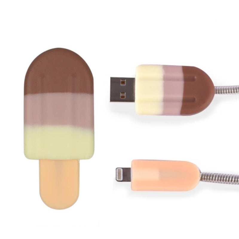 2pk iPhone Ice Cream Cable Protectors - Brown - Flashpopup.com