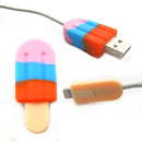 2pk iPhone Ice Cream Cable Protectors - Orange - Flashpopup.com