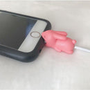 4pk iPhone Animal Biters Cable Protectors - PETS - Dog, Cat, Bunny, Pig - Flashpopup.com