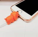 4pk iPhone Animal Biters Cable Protectors - Cute (Bunny, Pig, Turtle, Dog) - Flashpopup.com