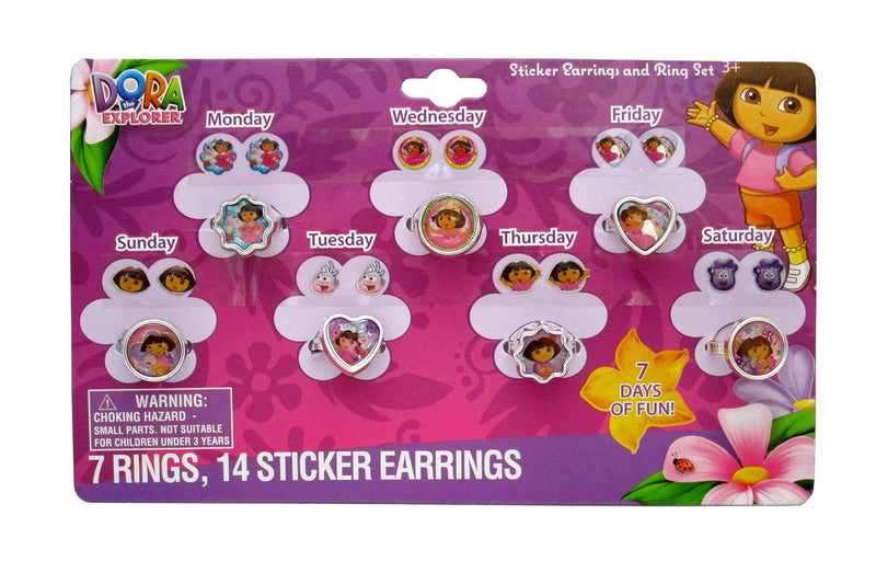 Disney Dora Day Of Week Ring Earring - Flashpopup.com