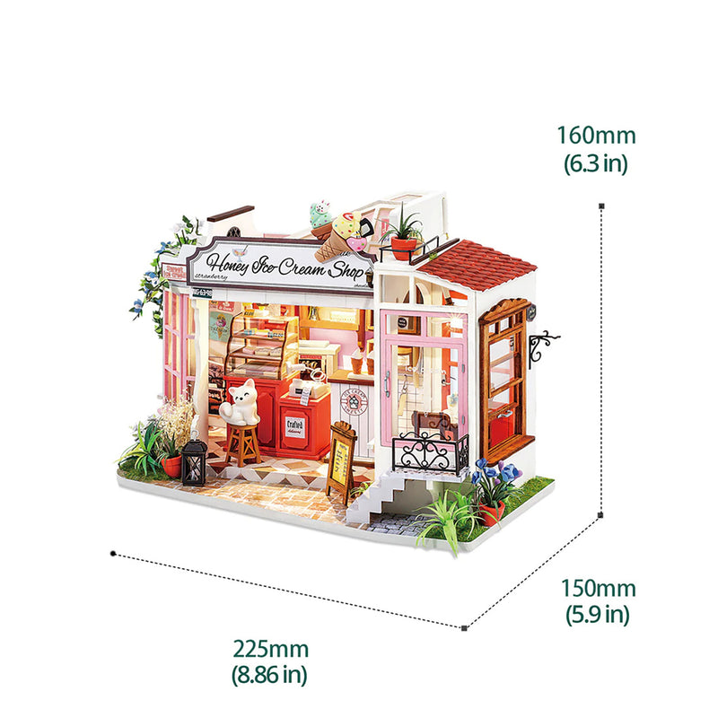 DIY 3D House Puzzle - Honey Ice-Cream Shop 170 pcs - Flashpopup.com