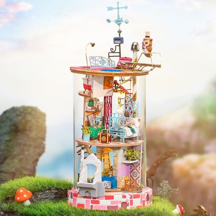 DIY 3D Mysterious World Clear Tower - Bloomy House 193 pieces - Flashpopup.com