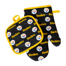 NFL Pittsburgh Steelers Oven Mitt & Pot Holder Set Logo Rush - Flashpopup.com