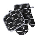 NFL Raiders Oven Mitt & Pot Holder Set Logo Rush - Flashpopup.com