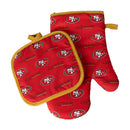 NFL San Francisco 49Ers Oven Mitt & Pot Holder Set Logo Rush - Flashpopup.com