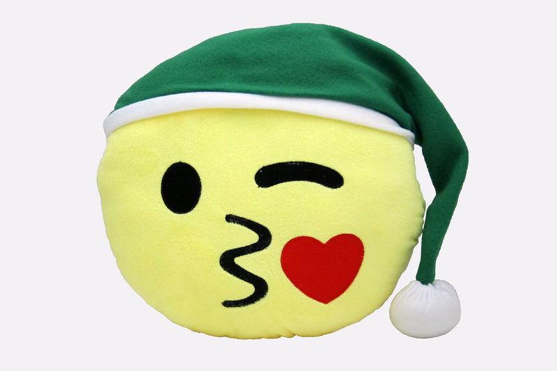 Emoji Emoji Holiday Decorative Throw Pillow, Kissy Face - Flashpopup.com