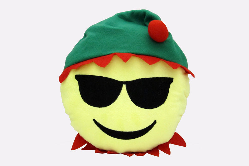Emoji Emoji Holiday Decorative Throw Pillow, Sunglasses - Flashpopup.com