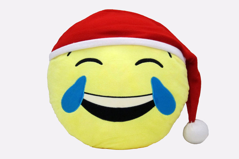 Emoji Emoji Holiday Decorative Throw Pillow, Tears Of Joy - Flashpopup.com