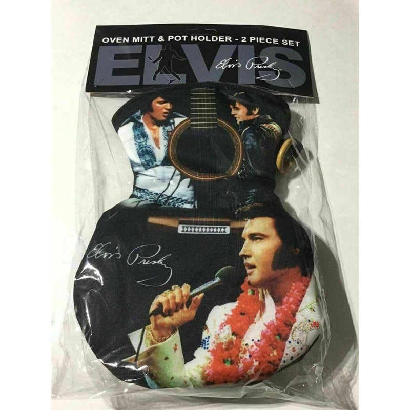 Collectible Oven Mitt And Potholder Set - Elvis Presley - Flashpopup.com