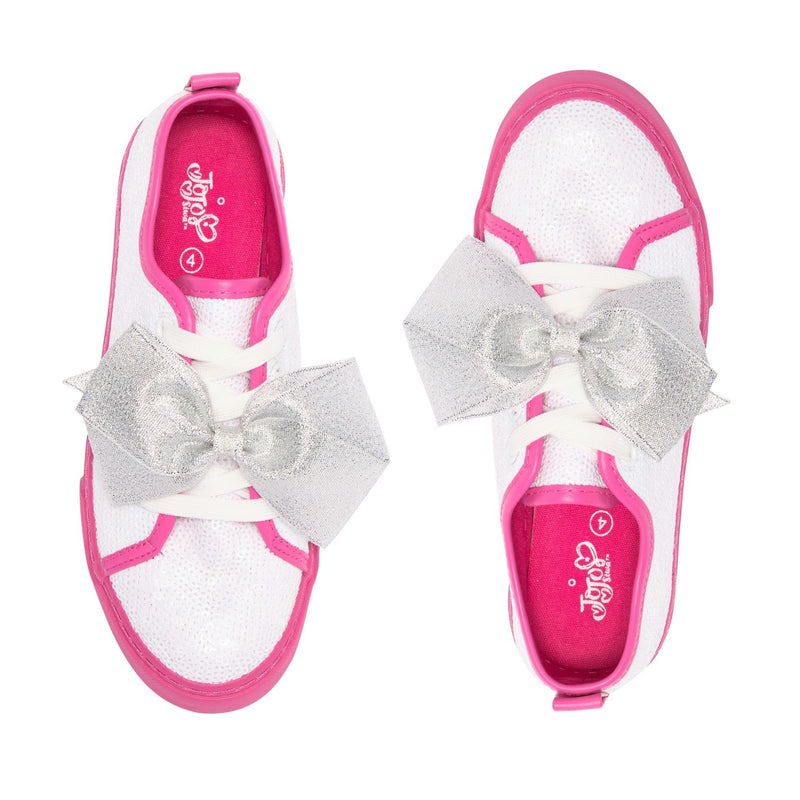 Sneakers Jojo Siwa, White Sequin Size 4 - Flashpopup.com