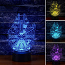 Smart Touch 3D Illusion 7-Color LED Light - Millennium Falcon - Flashpopup.com