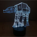 Smart Touch 3D Illusion 7-Color LED Light - AT-AT - Flashpopup.com