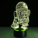 Smart Touch 3D Illusion 7-Color LED Light - R2D2 - Flashpopup.com