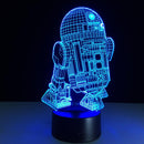 Smart Touch 3D Illusion 7-Color LED Light - R2D2 - Flashpopup.com