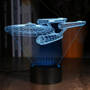 Star Trek  USS Enterprise Smart Touch 3D Illusion 7-Color LED Light - Flashpopup.com