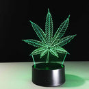 Pot Leaf Illusion Lamp, 3D Light Experience - 7 Colors Flashing - Flashpopup.com