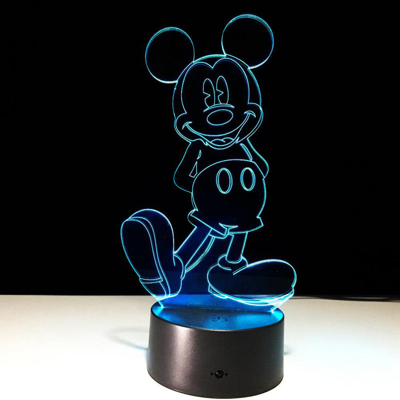 Smart Touch 3D Illusion 7-Color LED Light - Mickey Mouse - Flashpopup.com