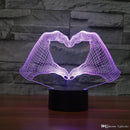 Hand Heart Illusion Lamp, 3D Light Experience - Flashpopup.com