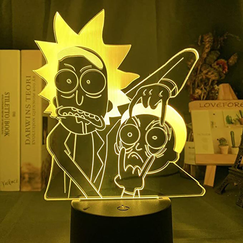 Rick & Morty Illusion Lamp, 3D Light Experience - Flashpopup.com