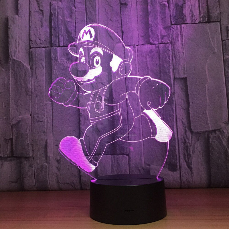 Mario Illusion Lamp, 3D Light Experience - Flashpopup.com