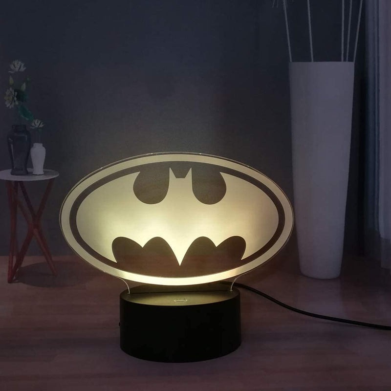 Batman Logo Illusion Lamp, 3D Light Experience - Flashpopup.com