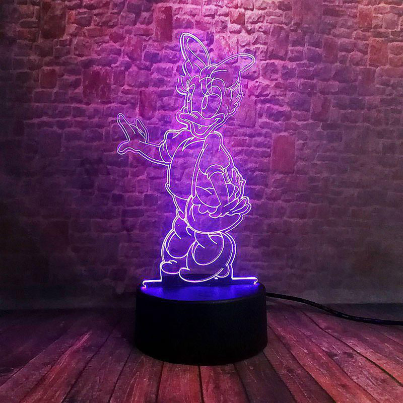 Daisy Duck Illusion Lamp, 3D Light Experience - Flashpopup.com