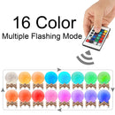 Moon Lamp 3D Printed with Color Changing Touch & Remote Control - Flashpopup.com