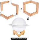 3D Printed Saturn Planet 10cm / 3.93in  Color Changing Touch & Remote Control - Flashpopup.com