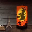 Holiday Halloween Decoration Themed Magic Paper Lamps Lights Witch Ghost Skull Usb Cable (Witch) - Flashpopup.com