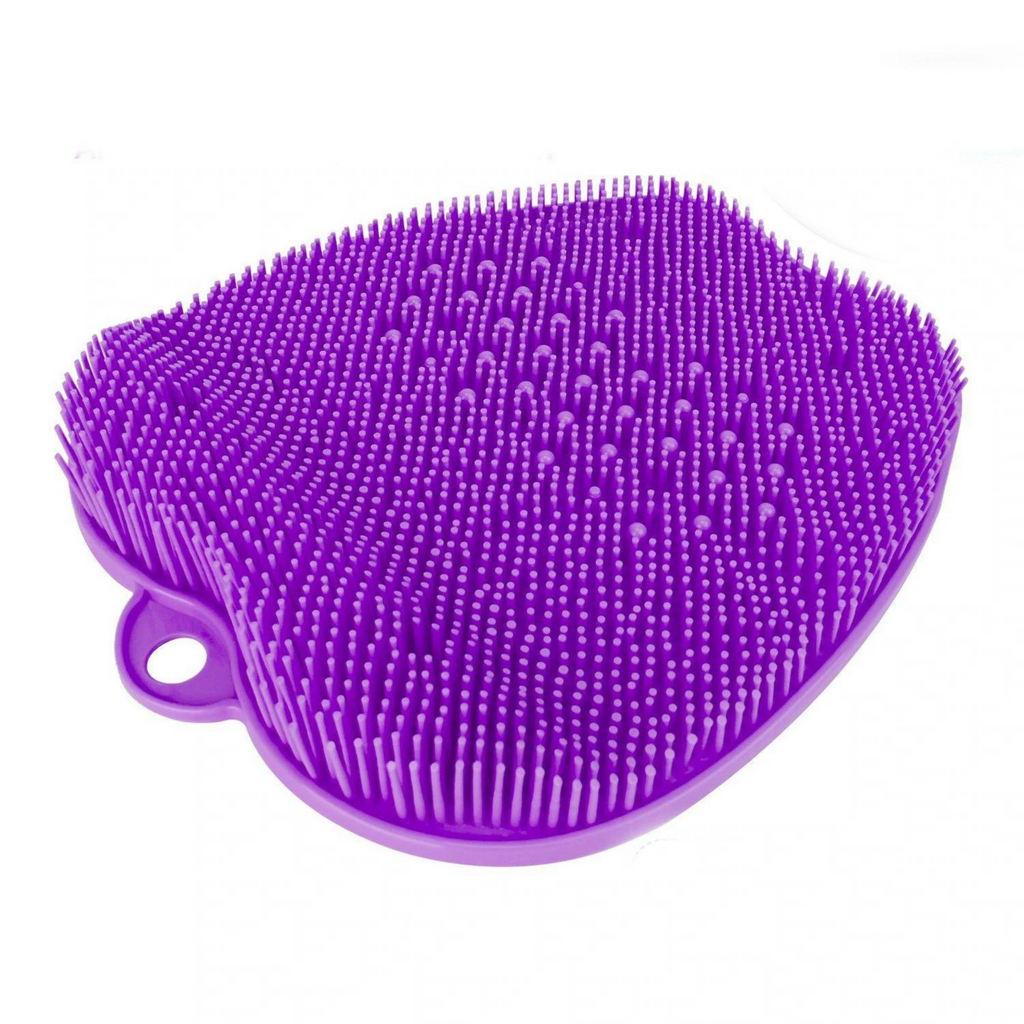 Roca Silicone Foot Scrubber Shower Mat - Purple