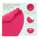 Silicone Foot Scrubber Shower Mat - Purple - Flashpopup.com