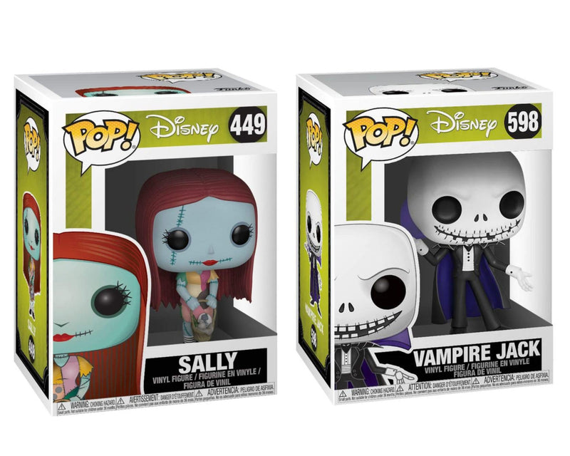 Funko Pop! 2 Pack Vampire Jack and Sally - The Nightmare Before Christmas #449 #598