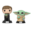 Funko Pop! Bobblehead 2 Pack - Luke With Grogo & Grogu w Cookies - Flashpopup.com