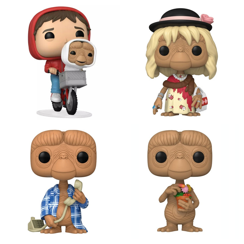 Funko Pop! 4 Pack E.T. The Extraterrestrial: Elliot and E.T. #1253, #1252, #1254, #1255