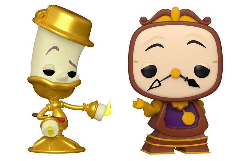 Funko Pop! Disney 2 Pack Lumiere and Cogsworth - Beauty and The Beast #1136, #1133