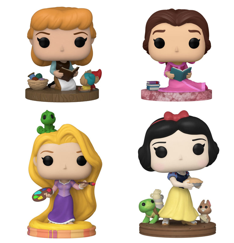 Funko Pop! Vinyl Figure 4 Pack - Rapunzel, Belle, Snow White and Cinderella #1015 #1018 #1019 #1021