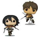 Funko Pop! Attack On Titan - 2pk Eren Jaeger and Mikasa Ackerman - 1165, 1166 - Flashpopup.com