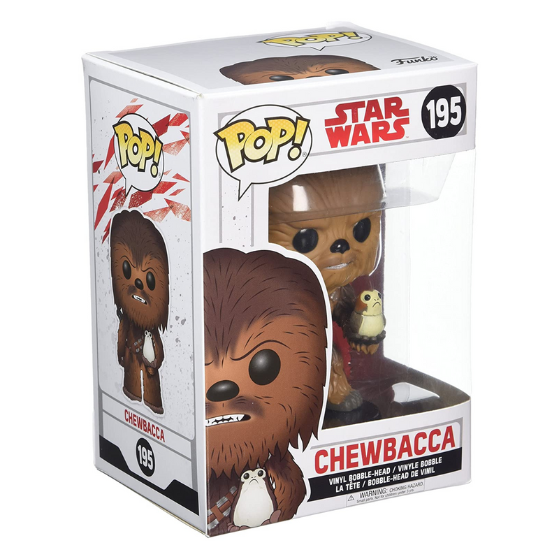 Funko Pop! Bobble Head - Star Wars: The Last Jedi - Chewbacca with Porg - Flashpopup.com