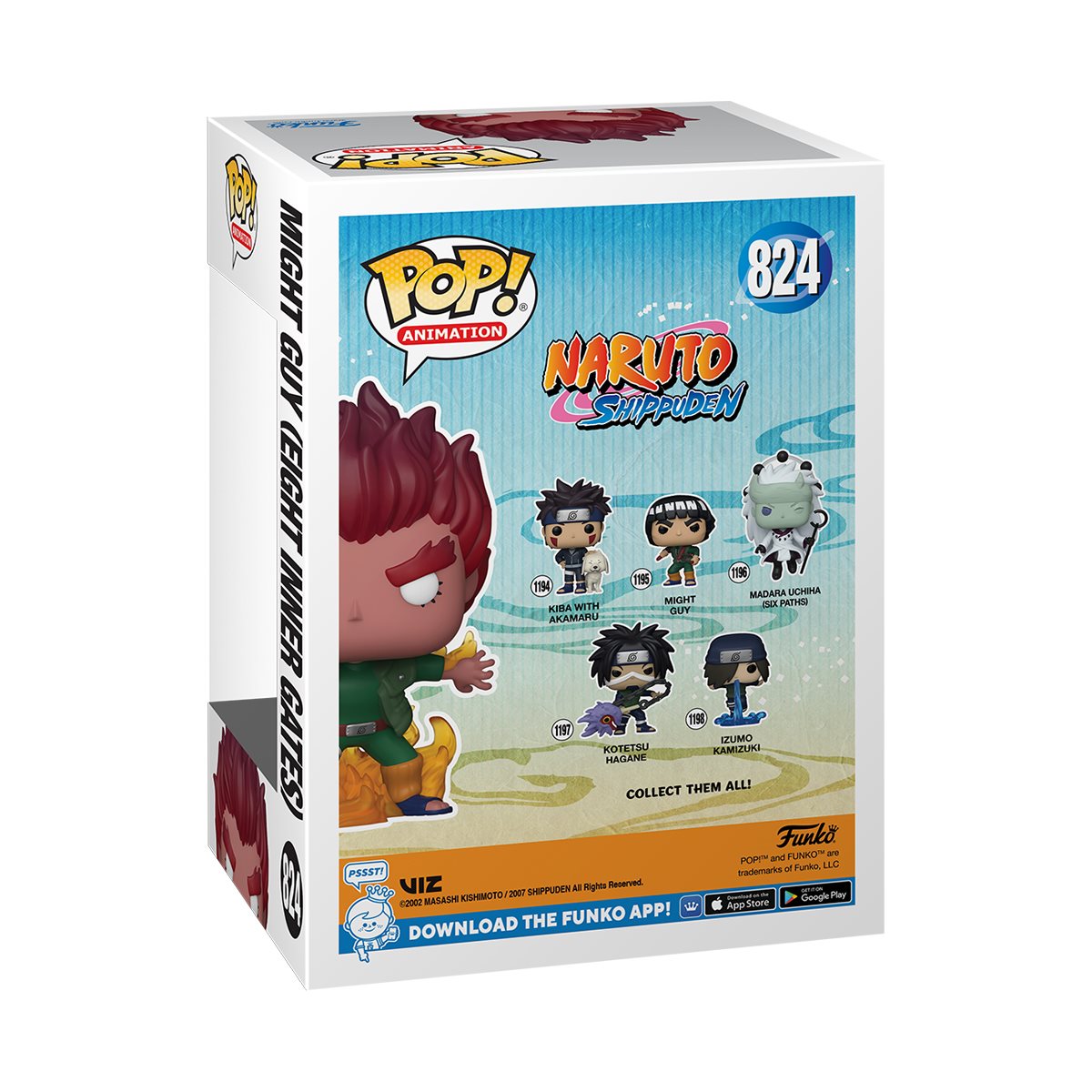 Funko Pop anime Naruto set of 3 Might Guy, Izumo and outlet Madara