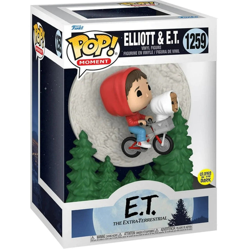 Funko Pop! Elliott Flying With E.T. - Moon Glows in the Dark - Flashpopup.com