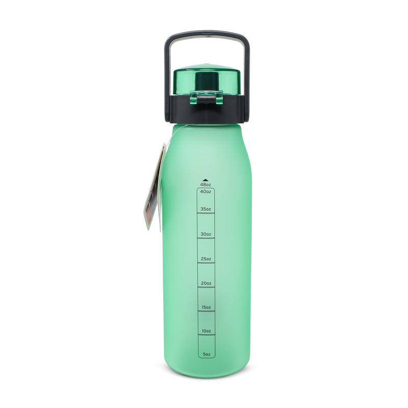 Wellness 48oz / 1420ml Sports Bottle Green with Push Button Lid, BPA Free - Flashpopup.com