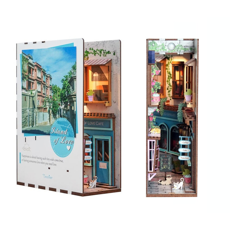 DIY 3D Book Nook Kit Island of Love Cafe 83pcs