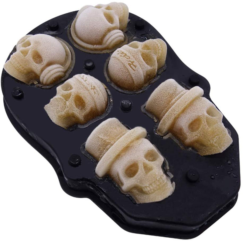 Ice Tray - Assorted Skulls 4 Pack - Modeling Chocolate & Ice - Flashpopup.com