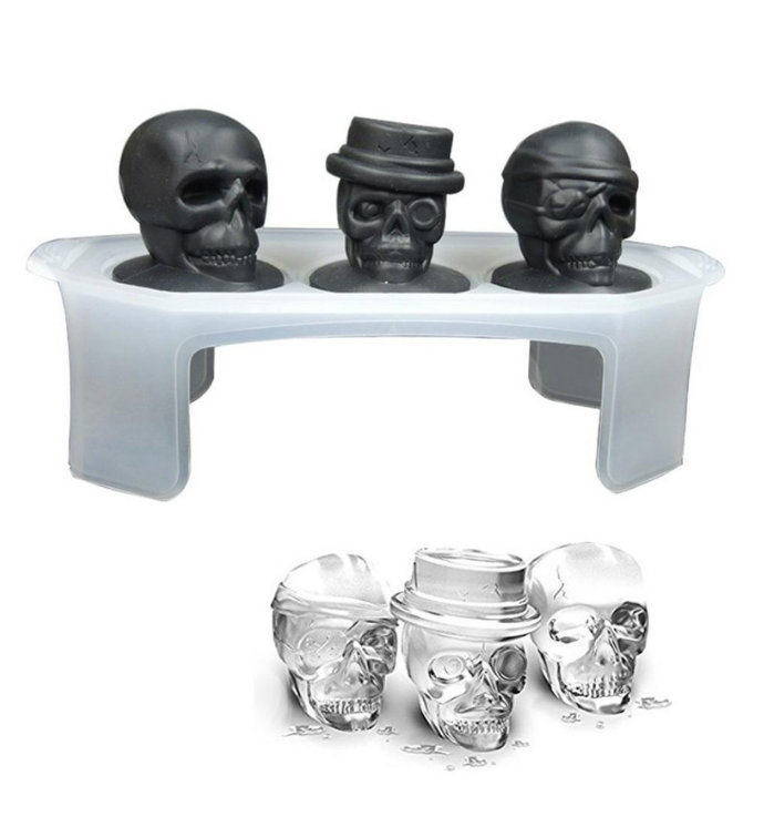 Ice Tray Skull Modeling Chocolate & Ice - Flashpopup.com
